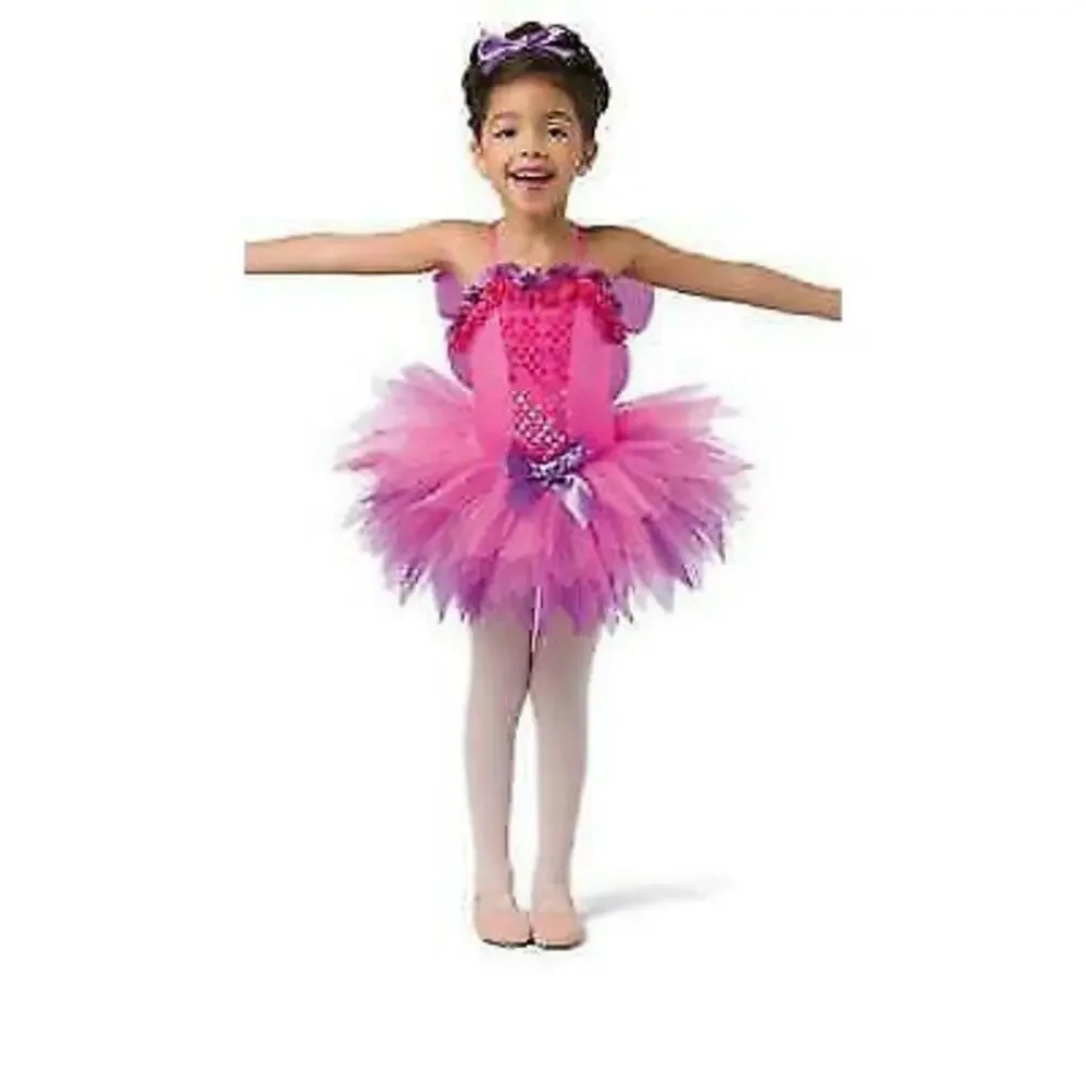 Pre-Owned Dance Costume Costume Gallery 17116 XS Child Pink Ballet Sequin